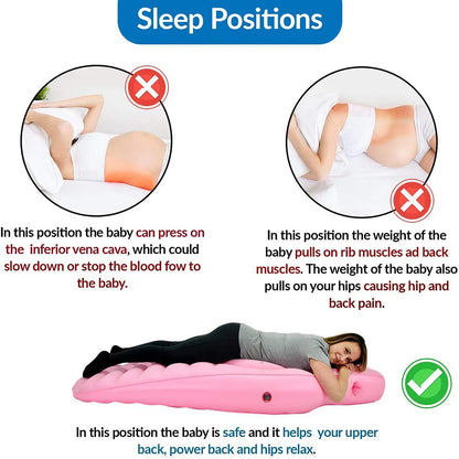 Inflatable Pregnant Woman Yoga Mat with Abdominal Hole Relaxation Lying Sleeping Mat Travel Portable Meble Ogrodowe Soft