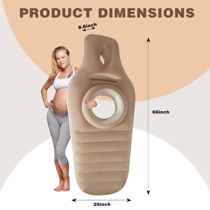 Inflatable Pregnant Woman Yoga Mat with Abdominal Hole Relaxation Lying Sleeping Mat Travel Portable Meble Ogrodowe Soft